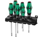 Wera 334/6 Rack skruetrækkersæt Kraftform Plus Lasertip m. stativ 05105650001