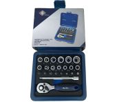 BATO Topnøglesæt 1/4" 6kt. 4-13mm. 23 dele. BA-1301