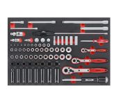 Teng Tools topnøglesæt EVA TTESK77 1/4, 3/8 & 1/2 med 77 dele 178840104