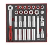 Teng Tools Topnøglesæt 1/2" TED1227 med 27 dele 238230106