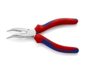 Knipex Fladrundtang med skær (Radiotang) forkromet, med flerkomponent-håndtag 160 mm KN-2525160