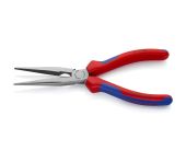Knipex Fladrundtang med skær (Storkenæbstang) sort atramenteret, med flerkomponent-håndtag 200 mm KN-2612200SB