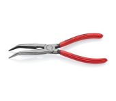 Knipex Fladrundtang med skær (Storkenæbstang) sort atramenteret, betrukket med kunststof 200 mm KN-2621200SB