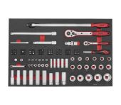 Teng Tools Topnøglesæt med 126 dele med 1/4" og 1/2" firkantfatning TTESK126 272940107