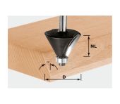 Festool Fasfræser HW, skaft 12 mm HW S12 D55/20/45° 491102