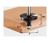 Festool Staffræser HW, skaft 12 mm HW S12 D63/32/R25 491107