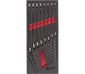 Milwaukee Fastnøglesæt med skumindlæg 15 dele 4932479827