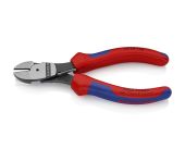 Knipex Kraft-skævbider sort atramenteret, med flerkomponent-håndtag 160 mm KN-7412160SB
