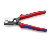Knipex Kabelsaks med dobbeltskær bruneret, med flerkomponent-håndtag 200 mm KN-9512200SB