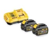 DeWalt 54V XR FLEXVOLT sæt med 2 x 6Ah-batterier og lader DW-DCB118T2-QW