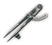 Drechselmeister Stikpasser med Bue og Låseskrue DR-DW6200