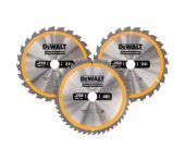 DeWalt Rundsavsklinger 250mm 3pak (2x24T 1x48T) DW-DT1963-QZ