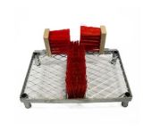 ROLIBA Støvlerenser m/galvan.rist og 3 koste ROL-630180