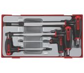 Teng Tools unbraconøglesæt T-greb TTHEX7AF i tommer med 7 dele 68930205