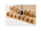 Festool Grat-/sinkefræser HW, skaft 8 mm HW S8 D16/13,5/15° 490993