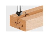 Festool V-notfræser HW, skaft 8 mm HW S8 D14/7/90° 490999