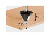 Festool Fasfræser HW, skaft 8 mm HW S8 D25,7/25,7/15° 491132