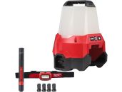 Milwaukee Områdelampe M18 TAL-0 med minilygte og pandelampe MILWAUKEEPAKKE10