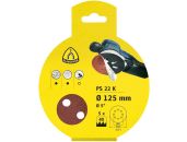 Klingspor Rondel Ø125mm 8h k80 - 5 stk PS22K KS-241626